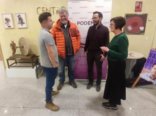 Mario Calonge, Juan López de Uralde, Miguel Ángel Llamas y Marisa Muñoz en Soria.