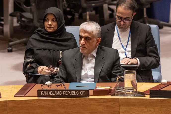 Archivo - El representante permanente de Irán ante Naciones Unidas, Amir Saeed Iravani