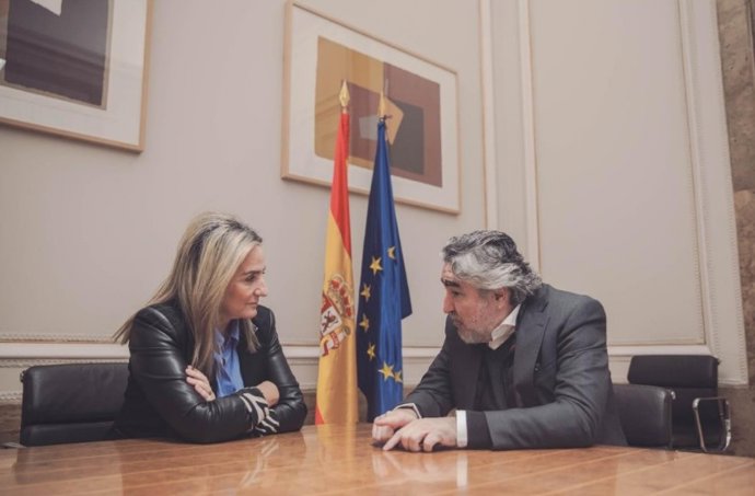 Archivo - La ministra de Educación, Formación Profesional y Deportes, Milagros Tolón, en la reunión con el presidente del Consejo Superior de Deportes (CSD), José Manuel Rodríguez Uribes