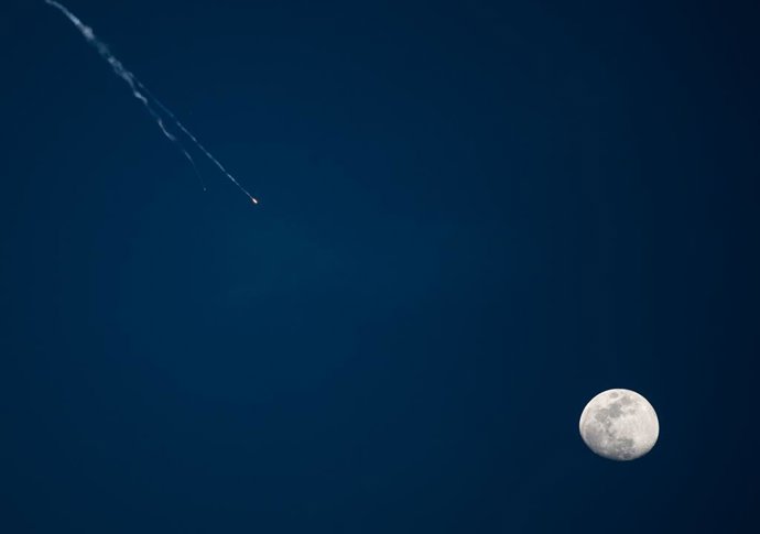 Imatge d'arxiu d'una intercepció d'un míssil iranià sobre Tel Aviv