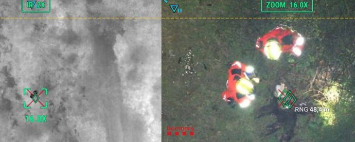 Imágenes del dron sobre la zona donde se busca al conductor de una furgoneta en la riera