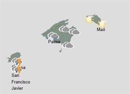 Predicción meteorológica para hoy, sábado 7 de marzo, en Baleares: chubascos fuertes con tormenta y granizo