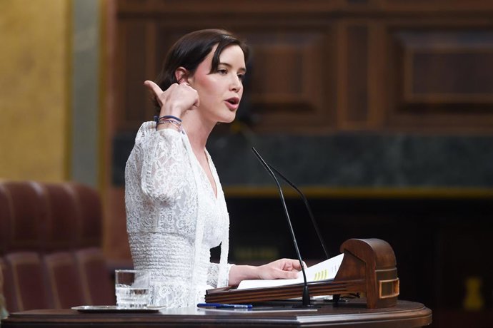 Archivo - Arquivo - A deputada do PSOE Andrea Fernández intervém durante uma sessão plenária no Congresso dos Deputados, em 21 de maio de 2024, em Madri (Espanha). A sessão plenária começou hoje com os debates para a apreciação de duas iniciativas.