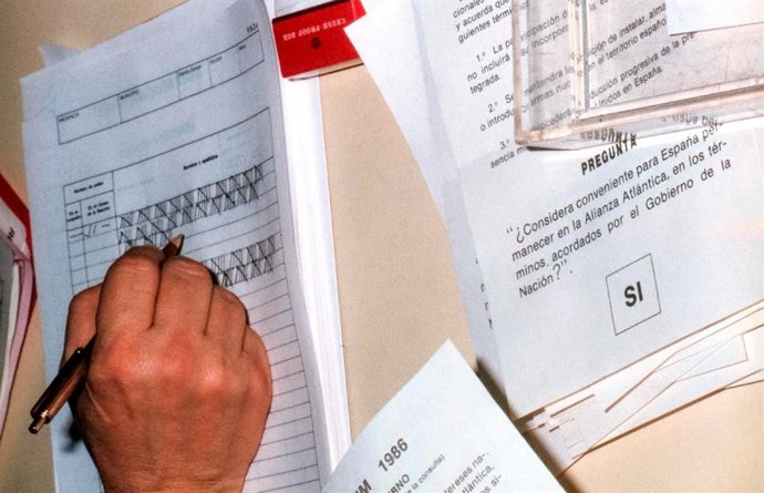 Votación del referéndum sobre la OTAN el 12 de marzo de 1986