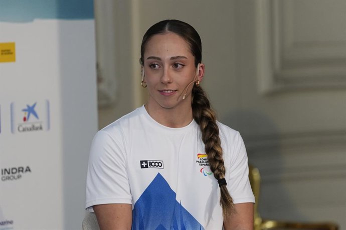 Audrey Pascual during the farewell ceremony for the Spanish athletes who will participate in the Milan-Cortina 2026 Paralympic Games, held at the Italian Embassy in Madrid on February 16, 2026, in Alcala de Henares, Madrid, Spain.