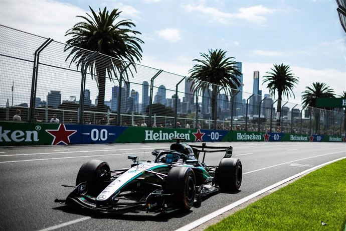 George Russell en la sesión de clasificación del Gran Premio de Australia