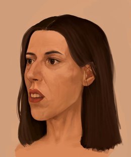 Retrato robot de una mujer cuyos restos mortales aparecieron dentro de una maleta en Benahavís (Málaga) y para lo que la Guardia Civil pide colaboración para su identificación.