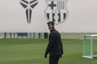 Robert Lewandowski during the training day of FC Barcelona ahead the Spanish League, Laliga EA Sports, football match against Athletic Club at Ciudad Esportiva Joan Gamper on March 06, 2026 in Sant Joan Despi, Barcelona, Spain.