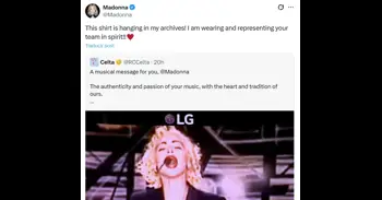 Madonna responde al Celta y dice que guarda la camiseta: "¡Llevo a vuestro equipo en espíritu!"