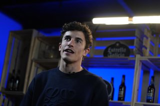 El piloto de MotoGP Marc Márquez (Ducati), en una entrevista a Europa Press en un evento de su patrocinador Estrella Galicia 0,0. 