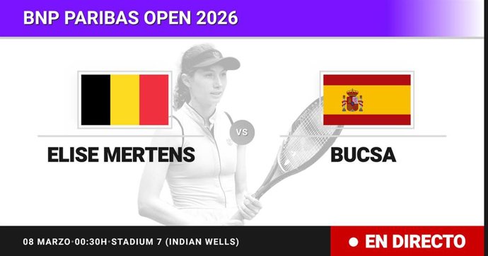 Elise Mertens - Cristina Bucsa: resumen y estadísticas del partido de Treintaidosavos de final de BNP Paribas Open