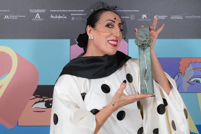 La actriz Rossy de Palma recibido el Premio Málaga-Sur del 29 Festival de Málaga.