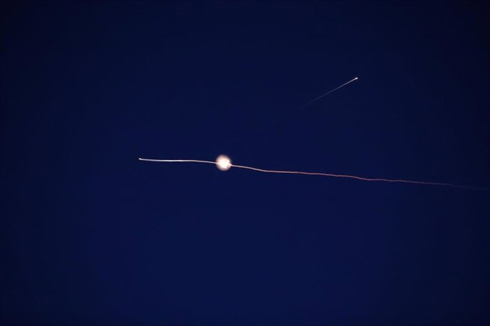 Imagen de archivo de intentos de intercepción de misiles iraníes 