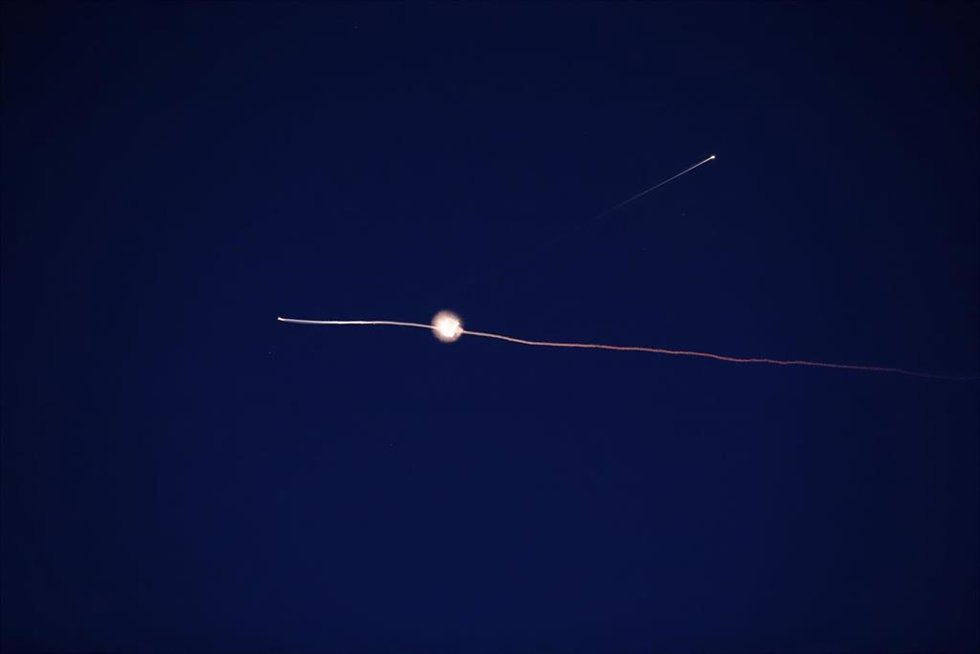Imagen de archivo de intentos de intercepción de misiles iraníes 