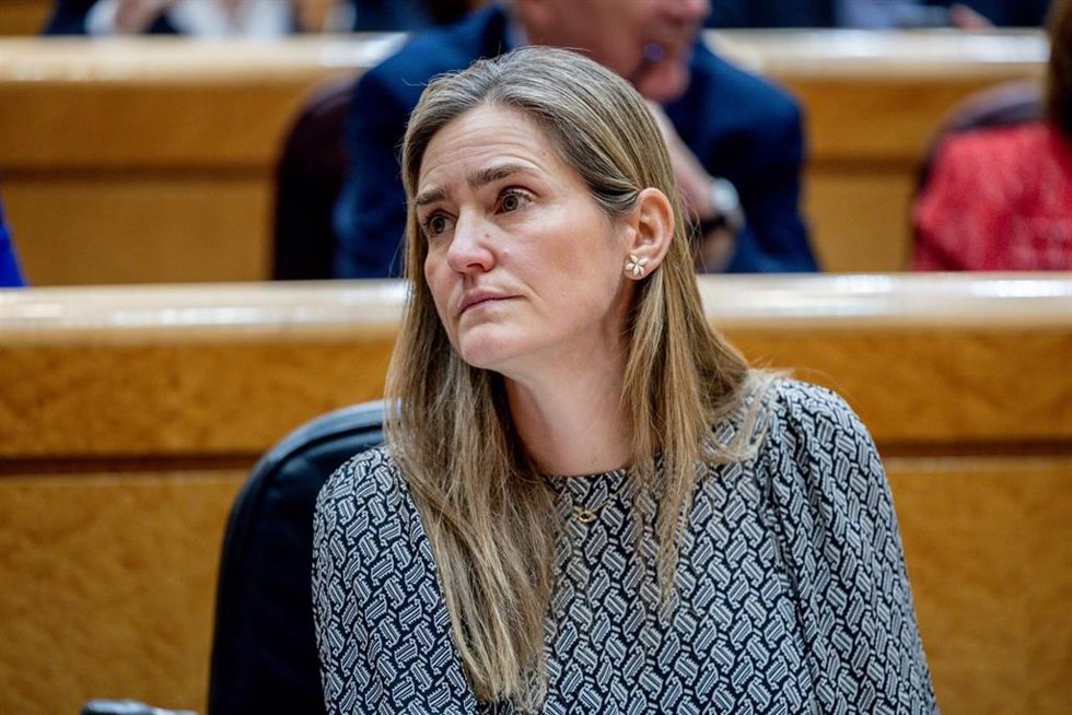 La vicepresidenta tercera y ministra para la Transición Ecológica y el Reto Demográfico, Sara Aagesen, durante una sesión de control al Gobierno en el Senado, a 3 de marzo de 2026, en Madrid (España). La sesión está centrada en la financiación exterior,