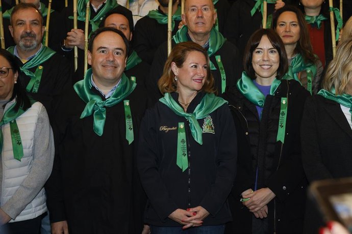 Diana Morant junto a la alcaldesa de Castelló, Begoña Carrasco, y al 'president' de la Generalitat, Juanfran Pérez Llorca
