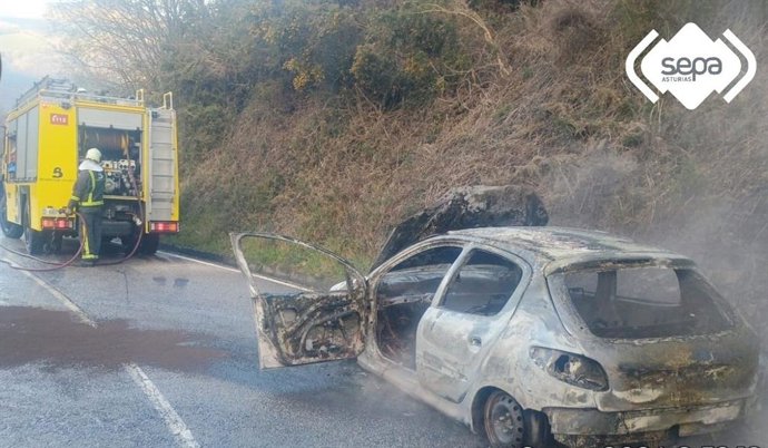 Vehículo calcinado.