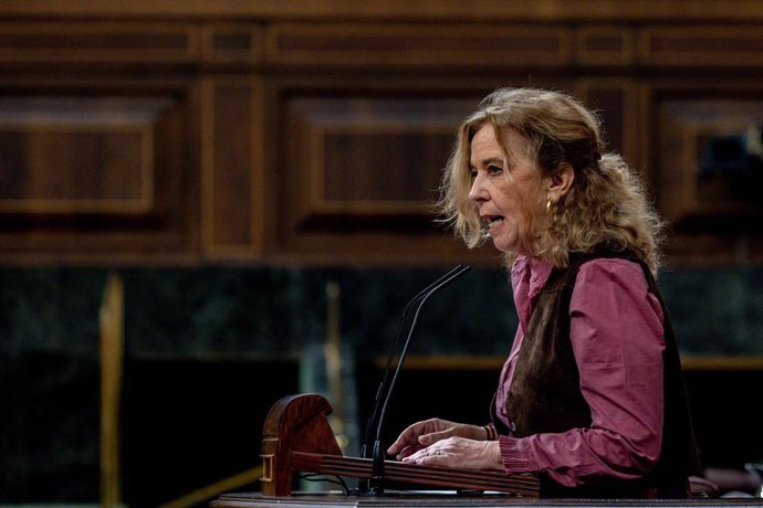 Archivo - La diputada de Vox, Rocío Aguirre, interviene durante una sesión plenaria, en el Congreso de los Diputados, a 10 de diciembre de 2024, en Madrid (España). 