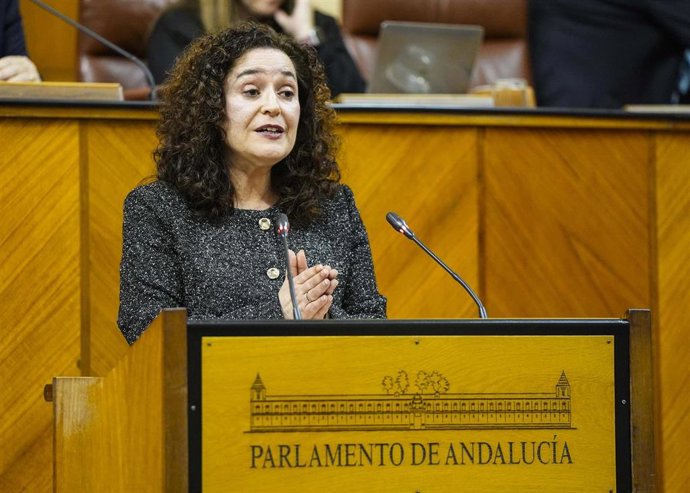 Archivo - La portavoz del Grupo Por Andalucía, Inma Nieto, en una imagen de archivo en el Pleno del Parlamento.