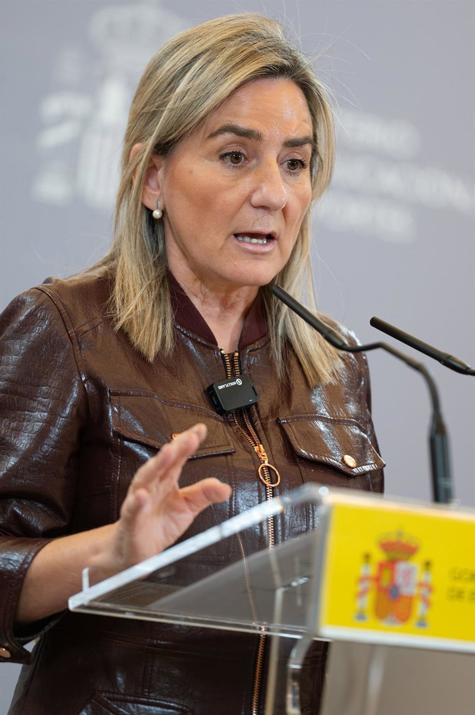 La ministra de Educación, Formación Profesional y Deportes, Milagros Tolón, durante la Conferencia Sectorial de Educación, en la sede del Ministerio, a 6 de marzo de 2026, en Madrid (España). La ministra informará a los consejeros de las Comunidades Aut