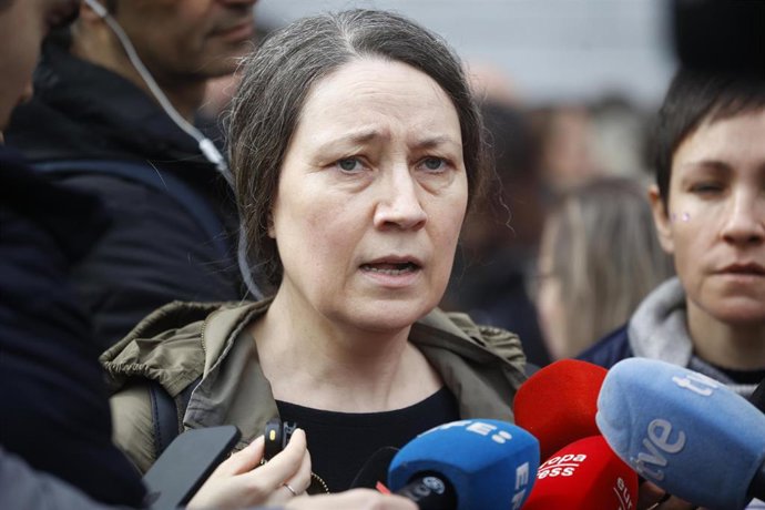 La miembro del Centre de Cultura de Dones Francesca Bonnemaison y portavoz de la Assemblea 8M, Aida Sánchez