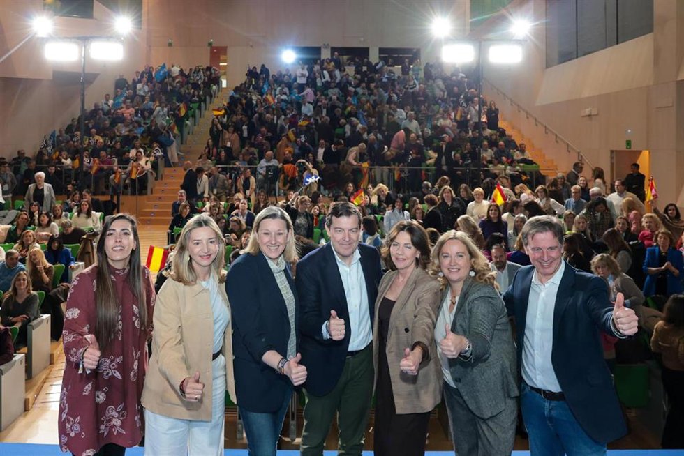 El candidato del PP, Alfonso Fernández Mañueco, en Burgos