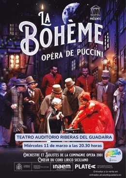 Carte de 'La Boheme' en el Auditorio Riberas del Guadaíra en Alcalá de Guadaíra (Sevilla)