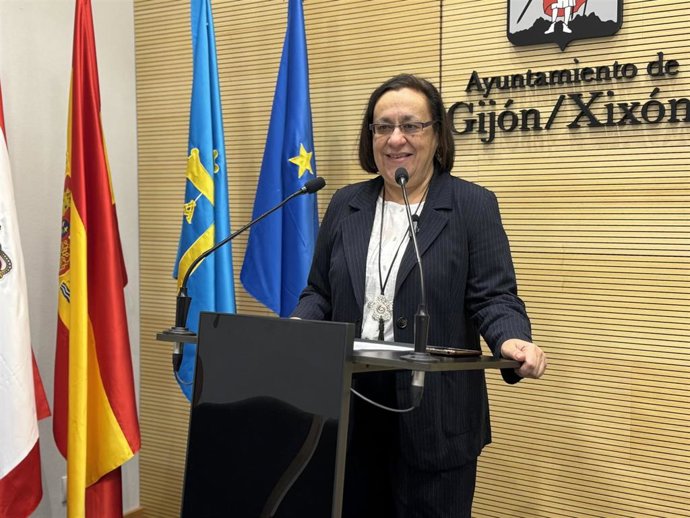 Archivo - La concejala del PSOE en el Ayuntamiento de Gijón, Natalia González.