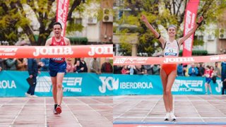 Diego García-Carrera y Antía Chamosa, campeones de España de marcha en la distancia de medio maratón
