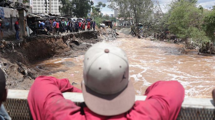 NAIROBI, March 7, 2026  -- This photo taken on March 7, 2026 shows the flood water after a heavy rain in Nairobi, capital of Kenya. The death toll from heavy overnight rainfall that triggered severe flooding across several parts of the Kenyan capital, Nai