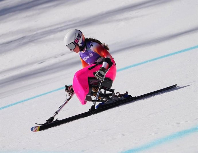 Audrey Pascual durante os Jogos Paralímpicos de Inverno de Milão e Cortina d'Ampezzo 2026
