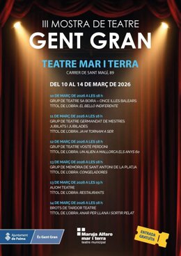 Cartel de la II Mostra de Teatre de Gent Gran de Palma.