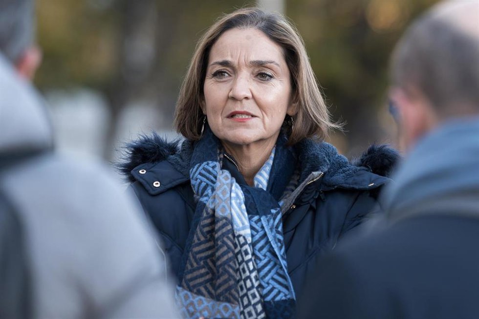 Archivo - La portavoz del PSOE en el Ayuntamiento de Madrid, Reyes Maroto, durante un minuto de silencio por el asesinato por violencia de género de una vecina de Torrejón de Ardoz, en la explanada de CentroCentro, a 3 de diciembre de 2025, en Madrid (E