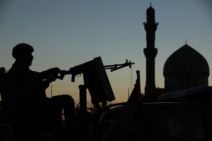 Archivo - Arquivo - Um militar do Exército iraquiano na capital, Bagdá (arquivo)