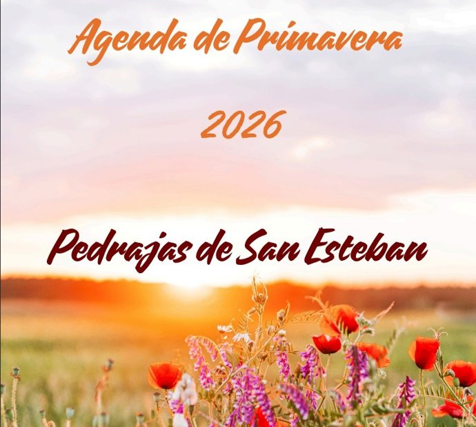 Portada de la agenda de primavera de Pedrajas.