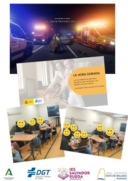 El Área Sanitaria Axarquía colabora con la DGT provincial en el "escape room: la hora de oro"