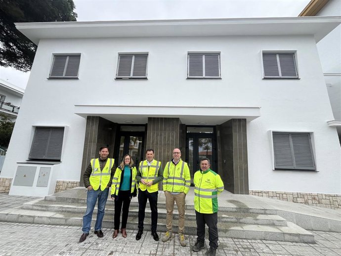 Imagen de la visita a las obras del edificio Estihuelva.