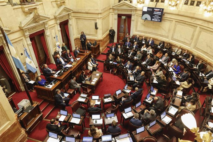 Archivo - Argentina: Senate Deals With The Ficha Limpia Law.