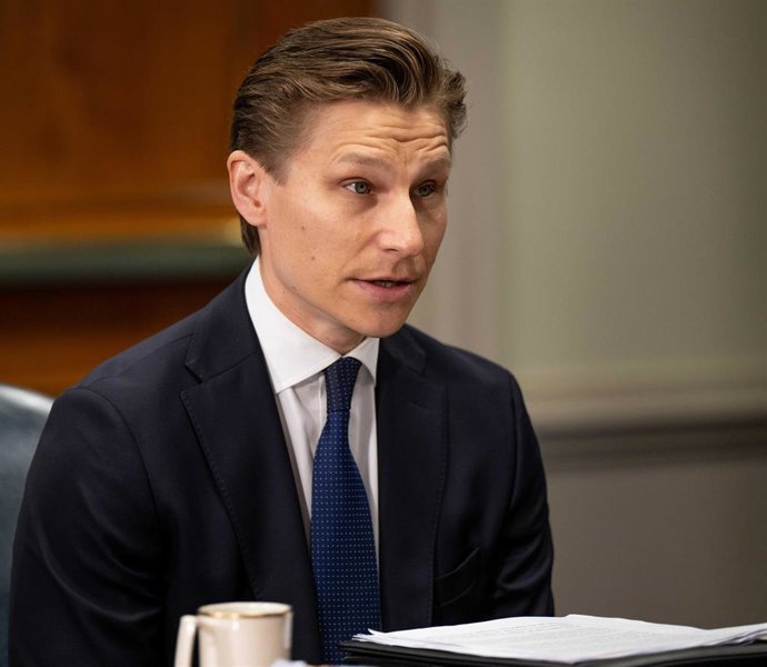 Archivo - El ministro de Defensa finlandés, Antti Häkkänen, en una visita oficial en 2024 a Estados Unidos.