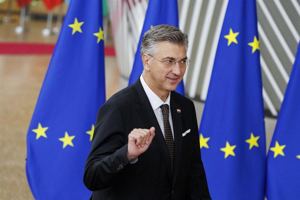 Archivo - 23 October 2025, Belgium, Brussels: Croatian Prime Minister Andrej Plenkovic arrives to attend the Euro Summit at the European Council building in Brussels. Photo: Nicolas Maeterlinck/Belga/dpa