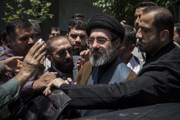 31 de maio de 2019 - Teerã, Teerã, Irã - Mojtaba Khamenei, filho do líder supremo Ali Khamenei, participa de um desfile em comemoração ao Dia Internacional de Al-Quds (Jerusalém) em Teerã. Uma iniciativa iniciada pelo líder revolucionário iraniano aiatolá