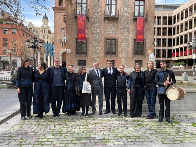 Delegación de Cáceres 2031 antes de la presentación del proyecto en el Ministerio de Cultura en Madrid