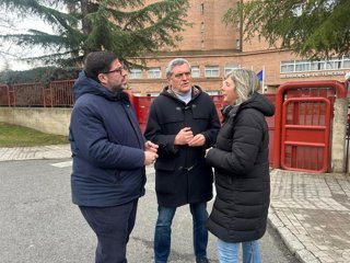 Pedro Pascual, durante su visita a la residencia.
