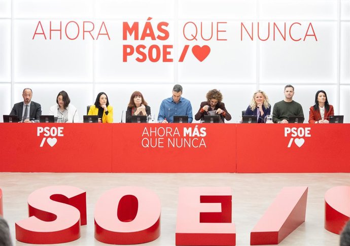 Reunión de la Ejecutiva Federal del PSOE encabezada por el secretario general, Pedro Sánchez.