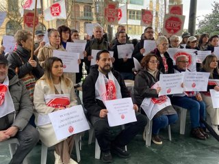 Miembros de Stop Desahucios.