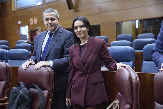 La nueva consejera de Educación, Ciencia y Universidades de la Comunidad de Madrid, María Mercedes Zarzalejo, durante el pleno de la Asamblea de Madrid, a 19 de febrero de 2026, en Madrid (España).