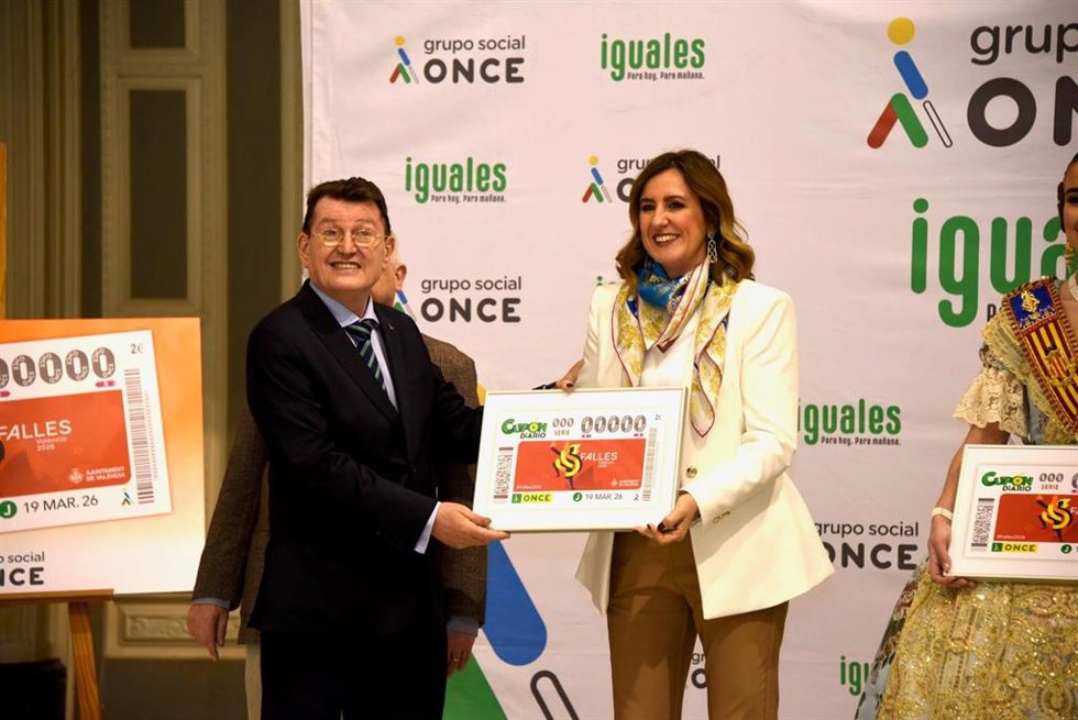 Las Fallas de Valncia protagonizan cinco millones de cupones de la ONCE para el sorteo del 19 de marzo