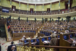 Vista general durante una sesión plenaria, en el Congreso de los Diputados, a 26 de febrero de 2026, en Madrid (España). 