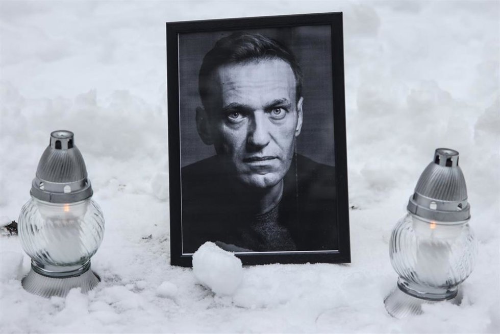 Homenaje a Alexei Navalni en Cracovia (Polonia) en febrero de 2026 con motivo del segundo aniversario de su muerte. 