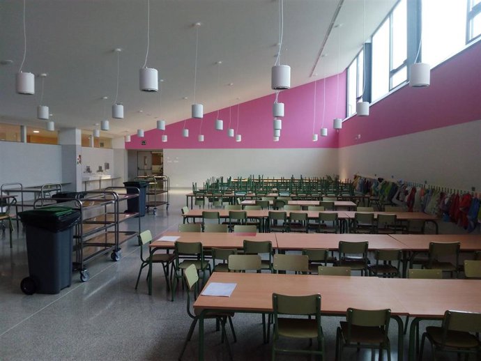 Archivo - Imagen de un comedor escolar